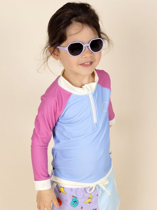 KiETLA Unbreakable Round Baby Sunglasses Blue for 1-2 Years