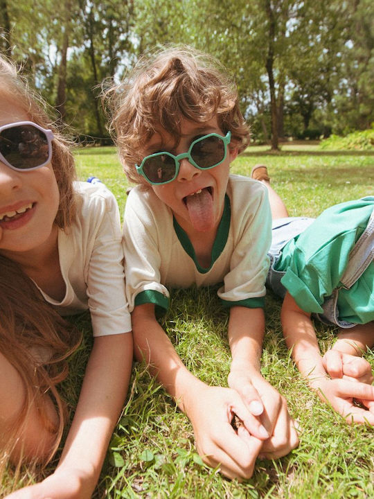 KiETLA Years Unbreakable Rectangle Kids Sunglasses with Polarized Lens Black