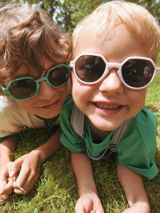 KiETLA Unbreakable Round Baby Sunglasses Pink for 1-2 Years