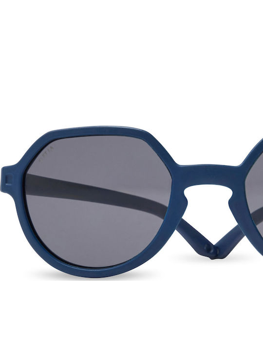KiETLA Unbreakable Round Kids Sunglasses Blue for 2-4 Years