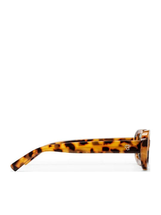 Chpo Unisex Sunglasses with Brown Tartaruga Frame and Brown Lens 16135BE