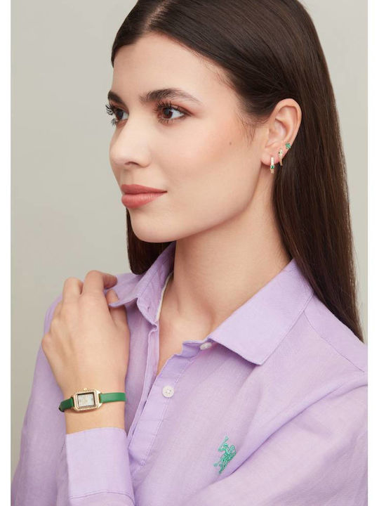 U.S. Polo Assn. Set Earrings Green