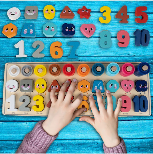 MalPlay Montessori Εκπαιδευτικό Παιχνίδι Γράμματα & Αριθμοί από Ξύλο 109783