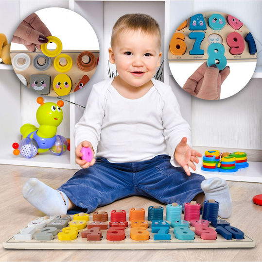 MalPlay Montessori Εκπαιδευτικό Παιχνίδι Γράμματα & Αριθμοί από Ξύλο 109783