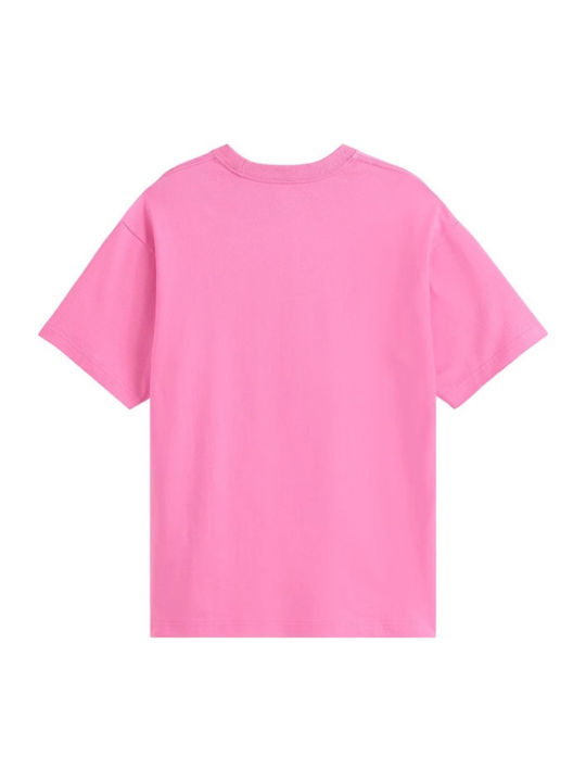 Linke Brust T-Shirt Lässig-Rosa