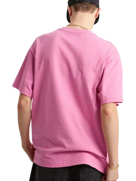 Linke Brust T-Shirt Lässig-Rosa