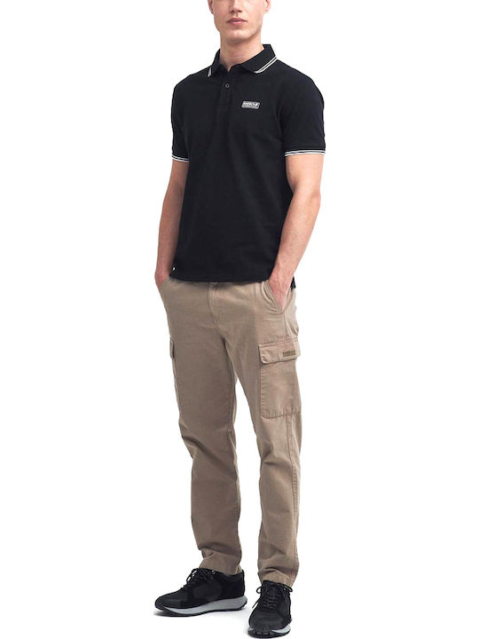 Tipped Polo T-shirt Λευκο- Μαυρο