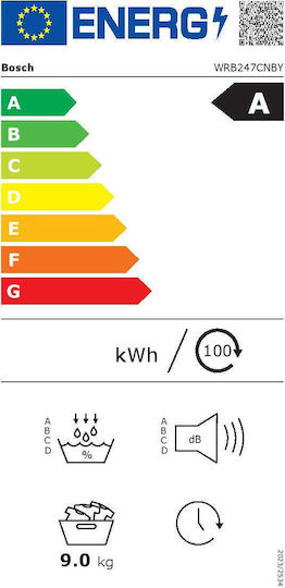 Bosch WRB247CNBY Tumble Dryer 9kg With Heat Pump