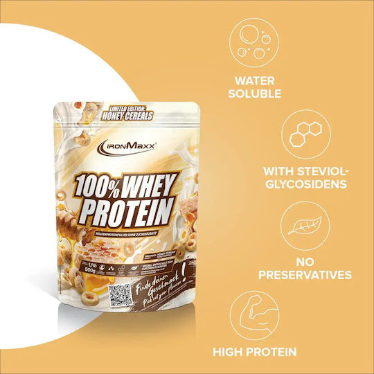 IronMaxx 100% Whey Protein with Honey Cereal Taste 500gr