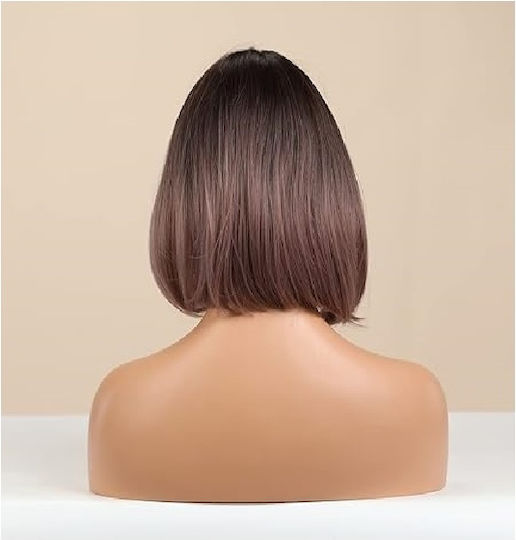 Animis Beauty Perücke Mit Synthetisches Haar In Lila Farbe 30cm
