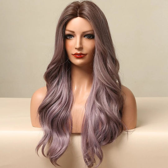 Animis Beauty Περούκα με Συνθετική Τρίχα σε Μωβ Χρώμα 65cm