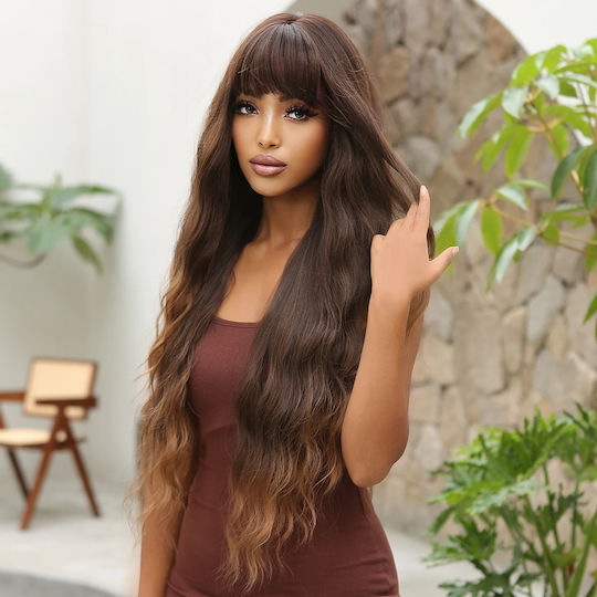 Animis Beauty Perucă Cu Păr Sintetic În Culoare Castanie 80cm