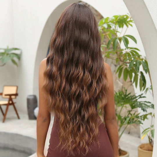 Animis Beauty Perucă Cu Păr Sintetic În Culoare Castanie 80cm