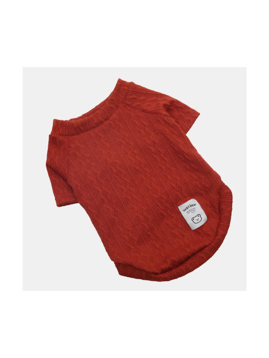 Animal Strickpullover Hund in Rot Farbe 25cm.