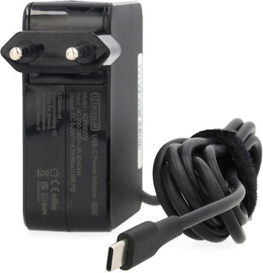 WS Xtreme Power USB-C Universal Φορτιστής Laptop 90W 20V 4.5A