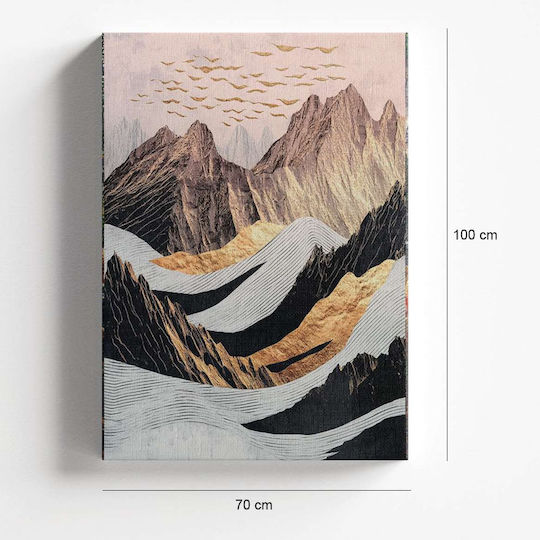 Megapap Abstract Mountain Painting on Canvas 70x100cm