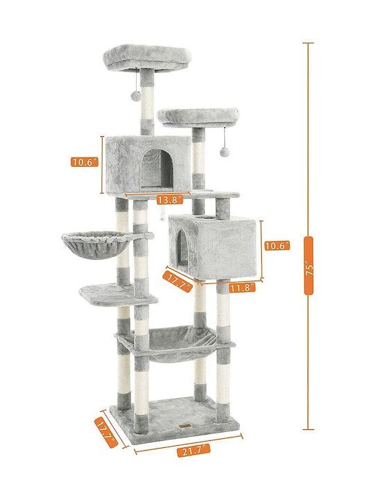 Animal Γατόδεντρο Γκρι 55x45x190εκ. Animal Γατόδεντρο Γκρι 55x45x190εκ.