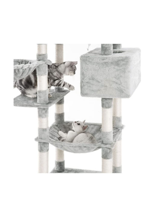 Animal Scratching Post Cat Trees Gray 6 levels 55x45x190cm