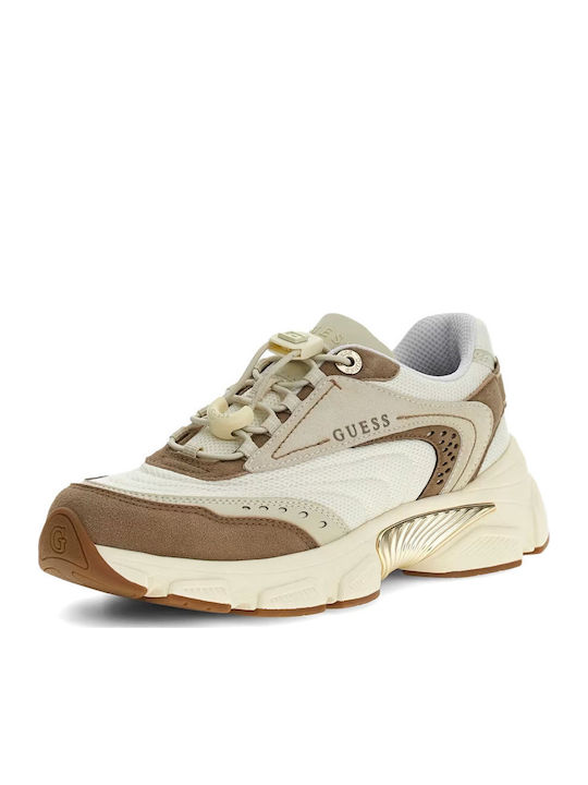 Guess Sneakers Εκρού / Καφέ
