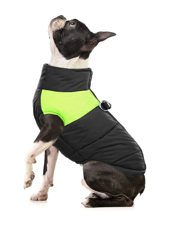 Haine pentru câini Fleece / Impermeabil / Antivant Verde cu Lungimea Spateului 58 cm