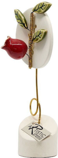 Rozos Ceramics 14-255 Handmade Ceramic Tabletop Decor Pomegranate 4x15
