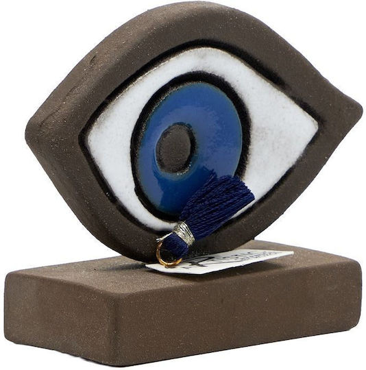 Rozos Ceramics 44-540 Tabletop Handmade Ceramic Eye Brown Base 7x7
