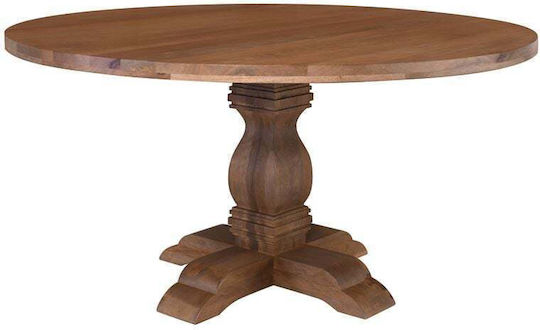 Atlas Στρογγυλό Τραπεζαρίας Smoke Walnut 150x150x76εκ.
