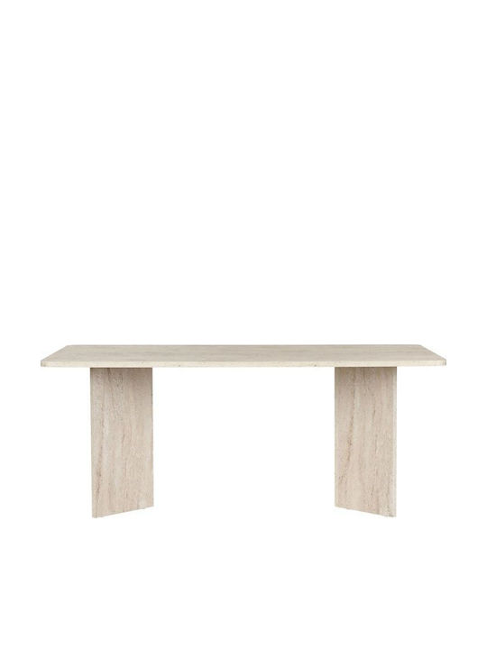 Linza Τραπέζι Τραπεζαρίας Ξύλινο Travertine 180x90x75εκ.