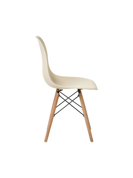 Urban Καρέκλα Τραπεζαρίας από Πολυπροπυλένιο Beige 44x56x81εκ.