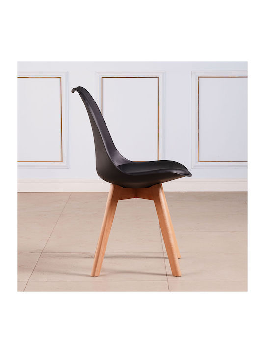 Essential Dining Chair Made of Polypropylene Black 44x51x77cm