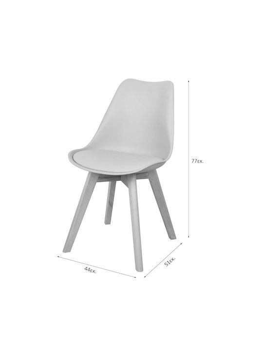 Essential Dining Chair Made of Polypropylene Black 44x51x77cm