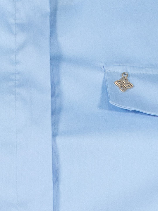 Short Sleeve Women's Shirt Light Blue