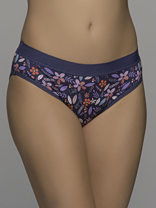 Damen-Slip Menstruell Blau 8540 Blau