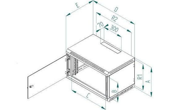 Triton Wandmontierte Rack-Schränke 19U Schwarze RBA-06-AS4-BAX-A1