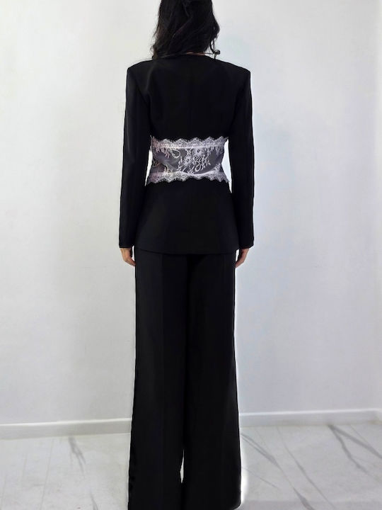 Women's Black Suit Straight