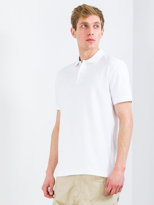 Dunda Slim Polo Μπλούζα Κοντομάνικη Λευκή