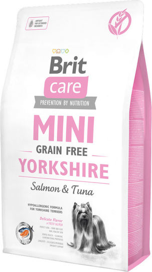 Brit Care Mini Grain Free Yorkshire 7kg Trockenfutter ohne Getreide & Gluten für erwachsene sterilisierte Hunde kleiner Rassen mit Lachs und Thunfisch