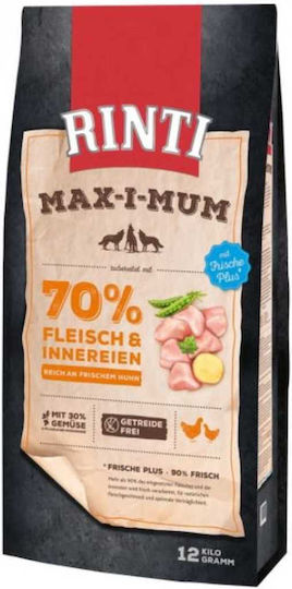 Rinti Max-i-Mum 12kg Dry Food Grain-Free for Adult Dogs with Chicken and Poultry