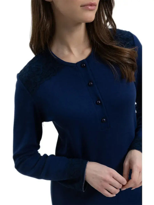 Odyssey Winter Women's Pyjama Set Dark Blue