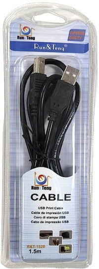 Run & Teng USB 2.0 Cable USB-A male - USB-B male 1.5m 8202053466