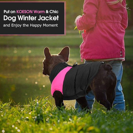 Animal Pink Dog Coat with 58cm Back Length