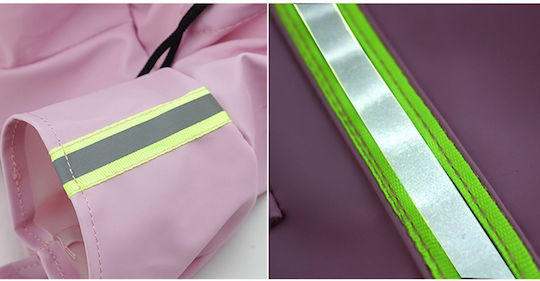 Animal Pink Waterproof Dog Coat with 45cm Back Length