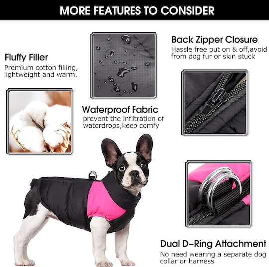 Animal Pink Dog Coat with 31cm Back Length