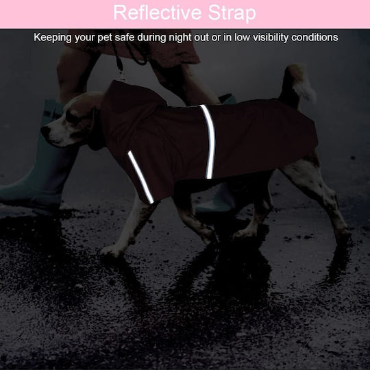 Animal Pink Waterproof Dog Coat with 45cm Back Length