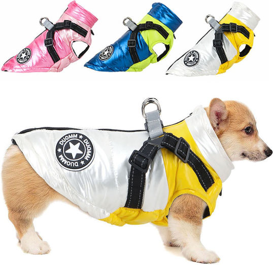 Animal Yellow Waterproof Dog Coat with 30cm Back Length