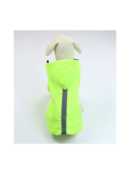 Animal Green Waterproof Dog Coat with Hood with 40cm Back Length