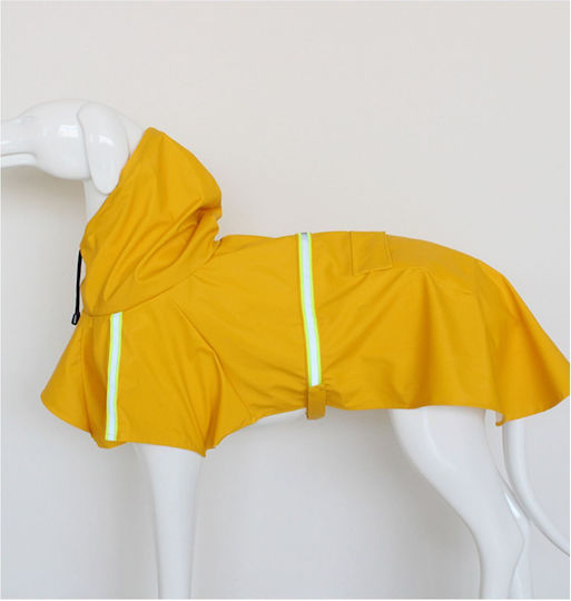 Animal Yellow Waterproof Dog Coat with 45cm Back Length