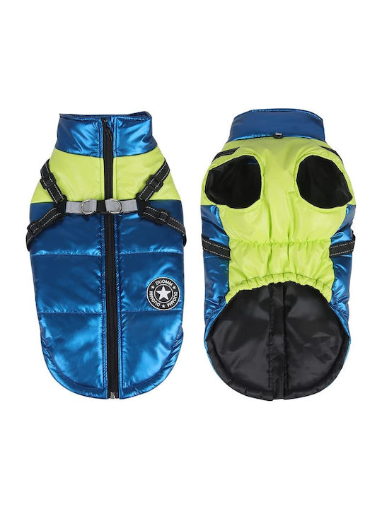 Animal Blue Waterproof Dog Coat with 30cm Back Length