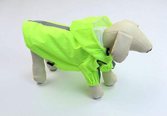 Animal Hundemantel Wasserdicht Kapuzen Grün mit Rückenlänge 45 cm.