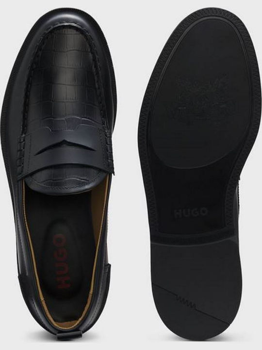 Leather Men's Loafers in Black Colour